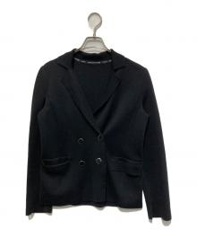 Aquascutum（アクアスキュータム）の古着「ミラノリブ ニットジャケット」｜ブラック