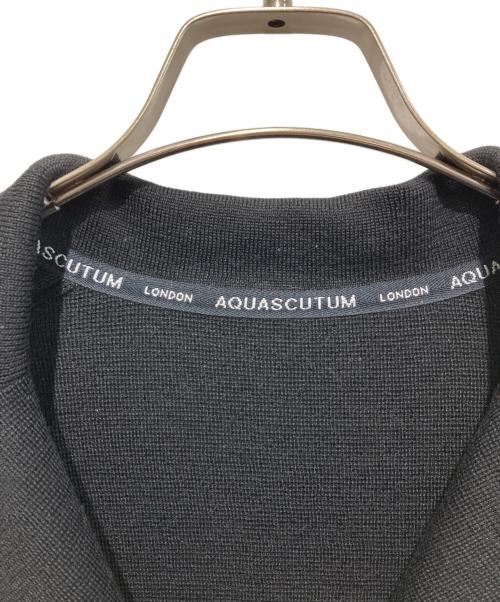 Aquascutum（アクアスキュータム）Aquascutum (アクアスキュータム) ミラノリブ ニットジャケット ブラック サイズ:8の古着・服飾アイテム