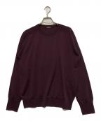 VERMEIL par ienaヴェルメイユ パー イエナ）の古着「GLOW wool crew knit」｜ボルドー
