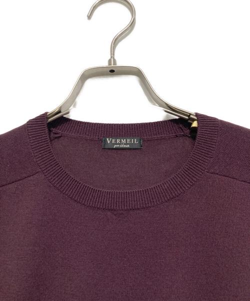 VERMEIL par iena（ヴェルメイユ パー イエナ）VERMEIL par iena (ヴェルメイユ パー イエナ) GLOW wool crew knit ボルドー サイズ:freeの古着・服飾アイテム