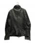 junhashimoto (ジュンハシモト) SNAP RIB JERSEY レザージャケット ブラック サイズ:4：17000円