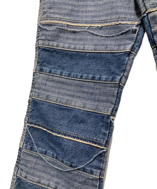 Hysteric Glamour（ヒステリックグラマー）Hysteric Glamour (ヒステリックグラマー) ウミヘビ ツギハギ スクラッチフレアデニムパンツ インディゴ サイズ:W27の古着・服飾アイテム