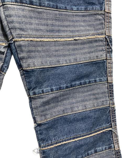 Hysteric Glamour（ヒステリックグラマー）Hysteric Glamour (ヒステリックグラマー) ウミヘビ ツギハギ スクラッチフレアデニムパンツ インディゴ サイズ:W27の古着・服飾アイテム