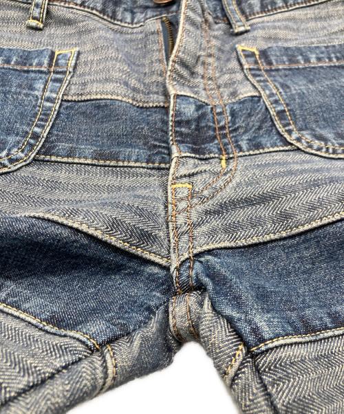 Hysteric Glamour（ヒステリックグラマー）Hysteric Glamour (ヒステリックグラマー) ウミヘビ ツギハギ スクラッチフレアデニムパンツ インディゴ サイズ:W27の古着・服飾アイテム