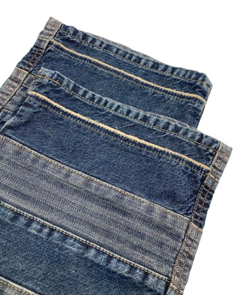 Hysteric Glamour（ヒステリックグラマー）Hysteric Glamour (ヒステリックグラマー) ウミヘビ ツギハギ スクラッチフレアデニムパンツ インディゴ サイズ:W27の古着・服飾アイテム