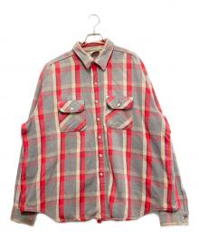 FIVE BROTHER（ファイブブラザー）の古着「ネルシャツ」｜レッド×ライトグレー