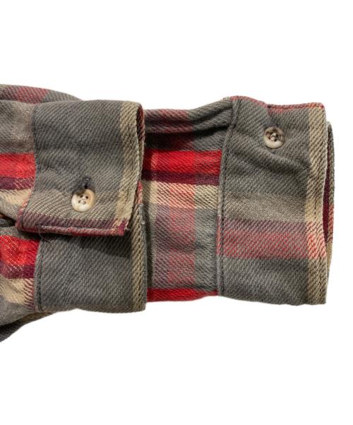 FIVE BROTHER（ファイブブラザー）FIVE BROTHER (ファイブブラザー) ネルシャツ レッド×ライトグレー サイズ:3XLの古着・服飾アイテム