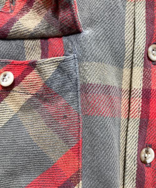 FIVE BROTHER（ファイブブラザー）FIVE BROTHER (ファイブブラザー) ネルシャツ レッド×ライトグレー サイズ:3XLの古着・服飾アイテム