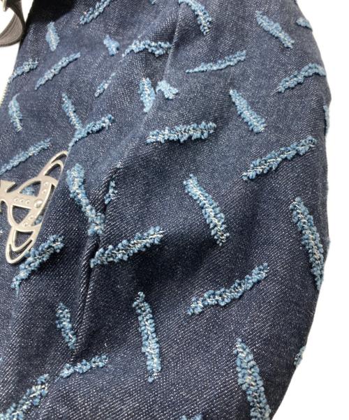 Vivienne Westwood（ヴィヴィアンウエストウッド）Vivienne Westwood (ヴィヴィアンウエストウッド) RIPPED DENIM CLARA ショルダーバッグ ネイビーの古着・服飾アイテム
