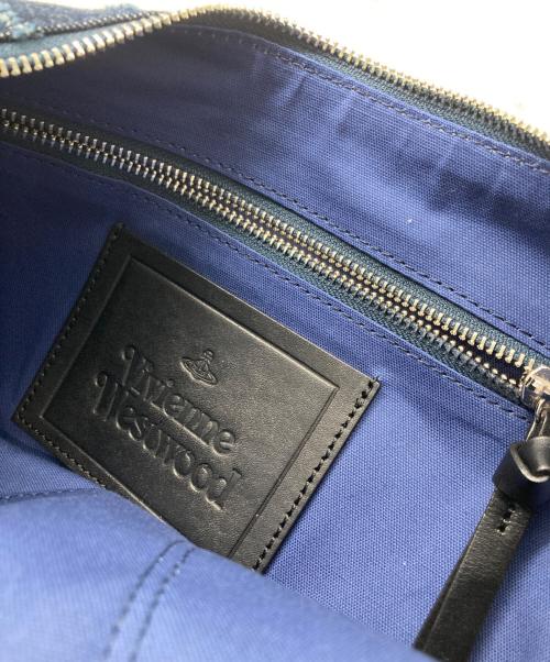 Vivienne Westwood（ヴィヴィアンウエストウッド）Vivienne Westwood (ヴィヴィアンウエストウッド) RIPPED DENIM CLARA ショルダーバッグ ネイビーの古着・服飾アイテム