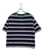 MADISON BLUEマディソンブルー）の古着「HORIZONTAL STRIPES POCKET TEE」｜ネイビー