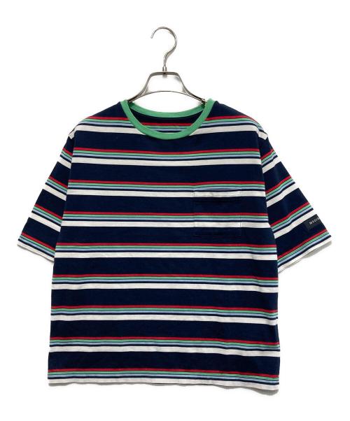 MADISON BLUE（マディソンブルー）MADISON BLUE (マディソンブルー) HORIZONTAL STRIPES POCKET TEE ネイビー サイズ:Sの古着・服飾アイテム