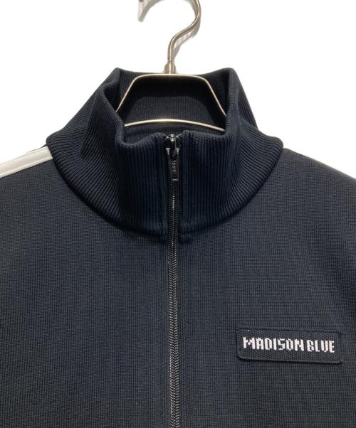 MADISON BLUE（マディソンブルー）MADISON BLUE (マディソンブルー) TRACK KNIT JACKET/トラックニットジャケット ブラック サイズ:XSの古着・服飾アイテム
