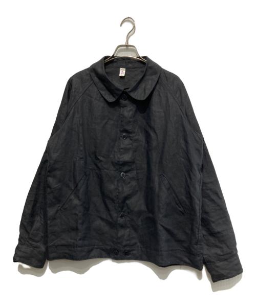 le travailleur gallice（ル・トラヴァイユール・ガリス）LE TRAVAILLEUR GALLICE (ル・トラヴァイユール・ガリス) リネンワークジャケット ブラック サイズ:2の古着・服飾アイテム