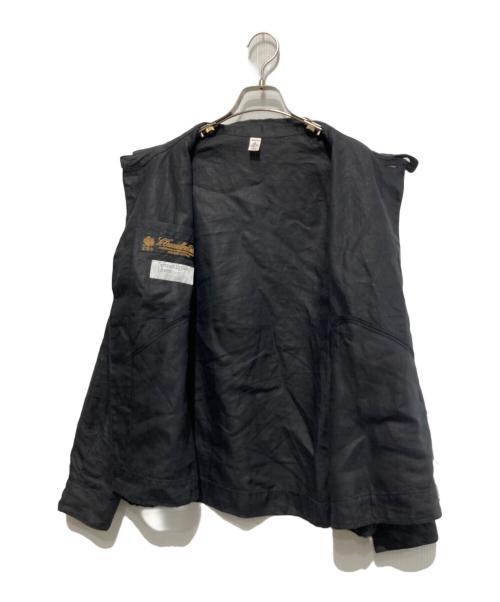 le travailleur gallice（ル・トラヴァイユール・ガリス）LE TRAVAILLEUR GALLICE (ル・トラヴァイユール・ガリス) リネンワークジャケット ブラック サイズ:2の古着・服飾アイテム