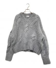 I'm/matereal（イマテリアル）の古着「ケーブルニットセーター」｜グレー