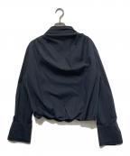 deresデレス）の古着「Natalie bottle neck drape blouse 16th」｜ブラック