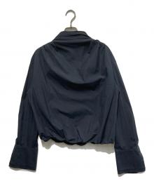 deres（デレス）の古着「Natalie bottle neck drape blouse 16th」｜ブラック