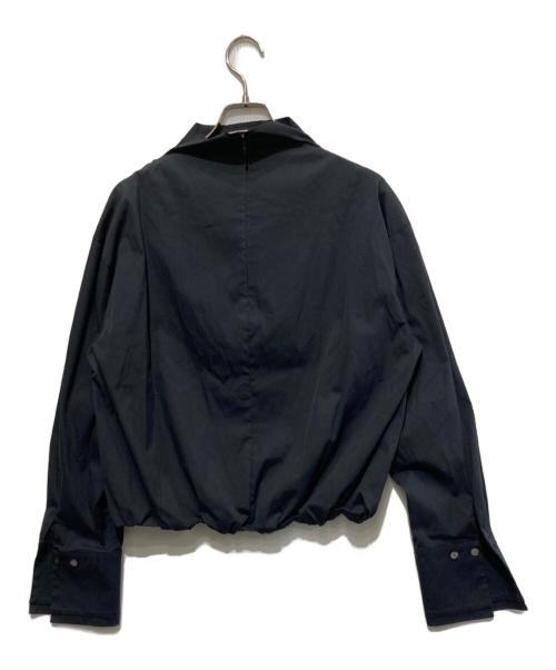 deres（デレス）deres (デレス) Natalie bottle neck drape blouse 16th ブラック サイズ:Freeの古着・服飾アイテム