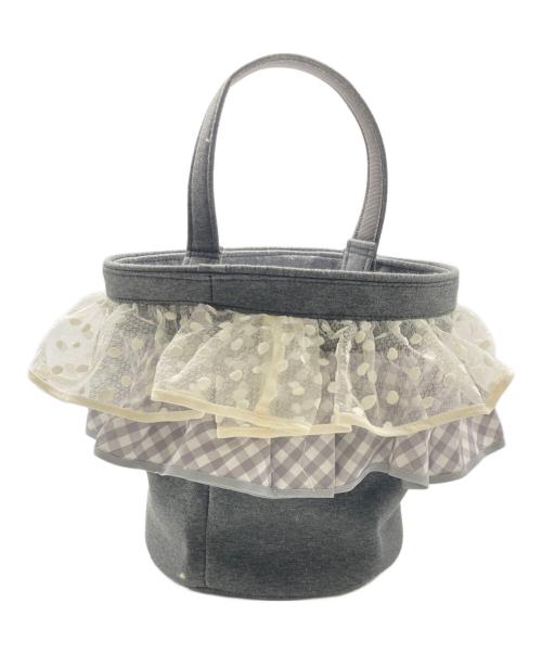 setsuko sagittaire（セツコセジテール）setsuko sagittaire (セツコセジテール) ドットチュールトートバッグ グレーの古着・服飾アイテム