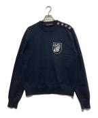 LOUIS VUITTONルイ ヴィトン）の古着「フロント刺繍ニット」｜ネイビー