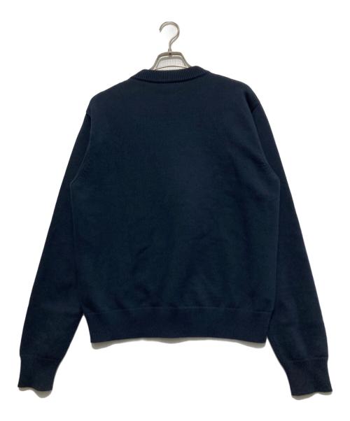 LOUIS VUITTON（ルイ ヴィトン）LOUIS VUITTON (ルイ ヴィトン) フロント刺繍ニット ネイビー サイズ:Mの古着・服飾アイテム