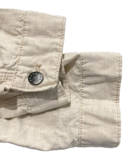 PRADA（プラダ）PRADA (プラダ) 三角ロゴ トライアングルプレート シャンブレーブルゾンジャケット ホワイト サイズ:Sの古着・服飾アイテム