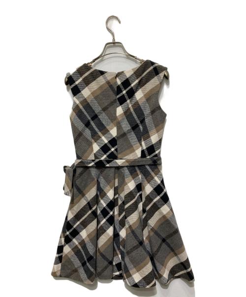 BURBERRY BLUE LABEL（バーバリー ブルー レーベル）BURBERRY BLUE LABEL (バーバリー ブルー レーベル) ノースリーブワンピース ベージュ サイズ:36の古着・服飾アイテム