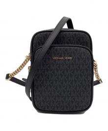 MICHAEL KORS（マイケル・コース）の古着「JET SET TRAVEL NS チェーン クロスボディ ミディアム」｜ブラック
