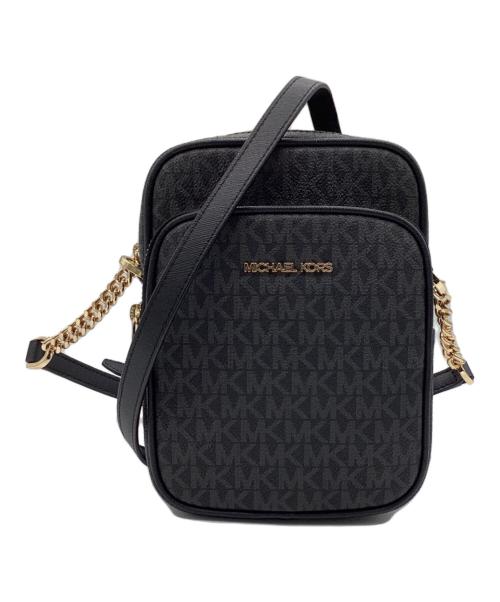 MICHAEL KORS（マイケル・コース）MICHAEL KORS (マイケル・コース) JET SET TRAVEL NS チェーン クロスボディ ミディアム ブラックの古着・服飾アイテム
