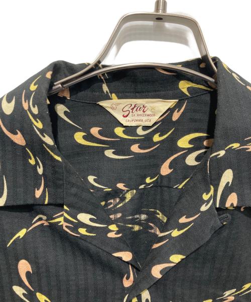 Star OF HOLLYWOOD（スターオブハリウッド）STAR OF HOLLYWOOD (スターオブハリウッド) BOOMERANG/S/Sシャツ/古着/アロハシャツ ブラック サイズ:Lの古着・服飾アイテム