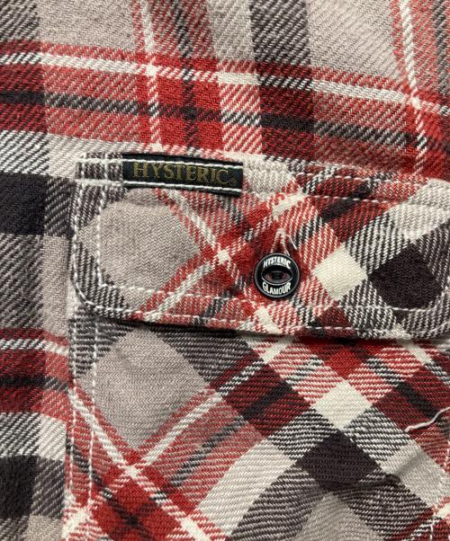 Hysteric Glamour（ヒステリックグラマー）Hysteric Glamour (ヒステリックグラマー) チェックシャツ レッド×ベージュ サイズ:Lの古着・服飾アイテム