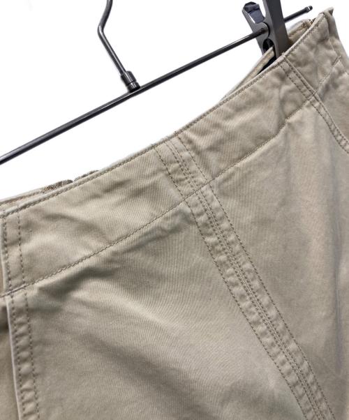 DRAWER（ドゥロワー）Drawer (ドゥロワー) コットンツイル 切替 Aライン ロングスカート ベージュ サイズ:36の古着・服飾アイテム