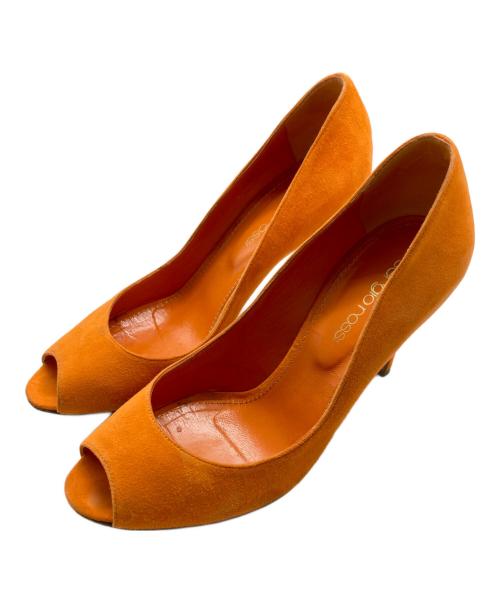 sergio rossi（セルジオロッシ）sergio rossi (セルジオロッシ) ハイヒールパンプス オレンジ サイズ:37の古着・服飾アイテム