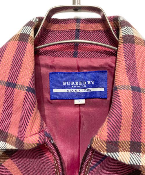 BURBERRY BLUE LABEL（バーバリー ブルー レーベル）BURBERRY BLUE LABEL (バーバリー ブルー レーベル) コットンジャケット ピンク サイズ:38の古着・服飾アイテム
