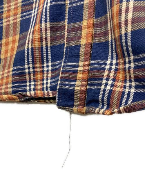 FIVE BROTHER（ファイブブラザー）FIVE BROTHER (ファイブブラザー) チェックシャツ イエロー×ネイビー サイズ:Lの古着・服飾アイテム