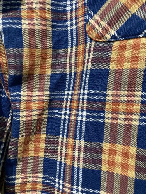 FIVE BROTHER（ファイブブラザー）FIVE BROTHER (ファイブブラザー) チェックシャツ イエロー×ネイビー サイズ:Lの古着・服飾アイテム