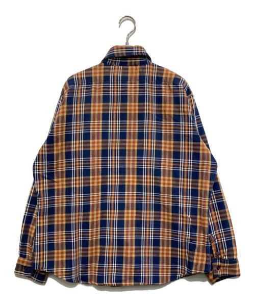 FIVE BROTHER（ファイブブラザー）FIVE BROTHER (ファイブブラザー) チェックシャツ イエロー×ネイビー サイズ:Lの古着・服飾アイテム