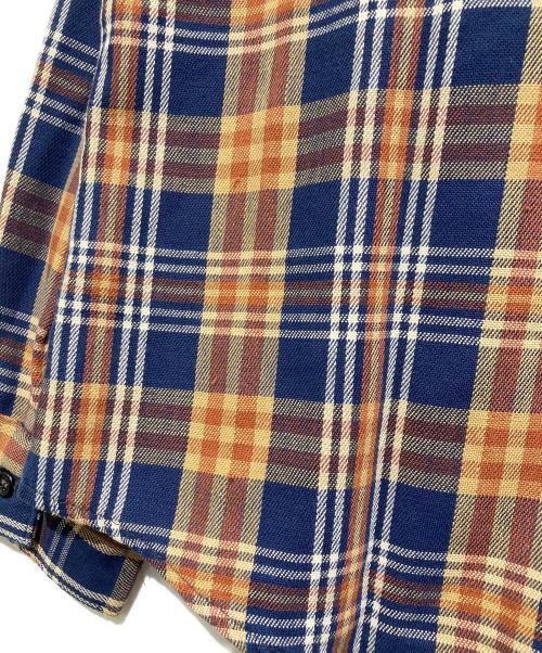 FIVE BROTHER（ファイブブラザー）FIVE BROTHER (ファイブブラザー) チェックシャツ イエロー×ネイビー サイズ:Lの古着・服飾アイテム