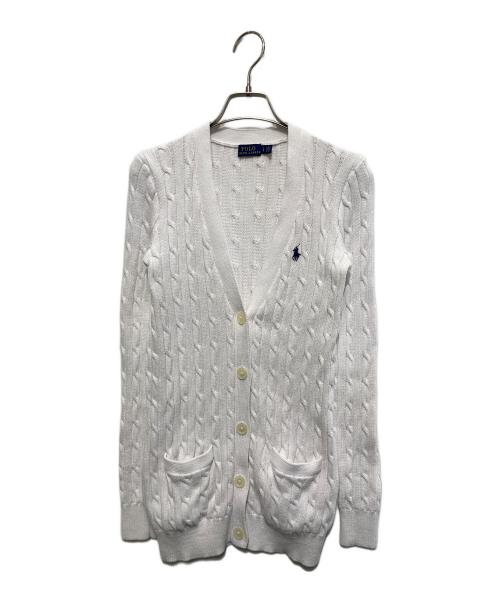 POLO RALPH LAUREN（ポロ・ラルフローレン）POLO RALPH LAUREN (ポロ・ラルフローレン) ケーブルカーディガン ホワイト サイズ:Sの古着・服飾アイテム