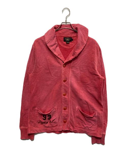 RRL（ダブルアールエル）RRL (ダブルアールエル) ショールカラーカーディガン レッド サイズ:Lの古着・服飾アイテム