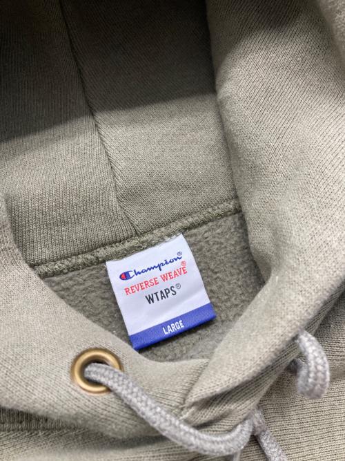 Champion REVERSE WEAVE（チャンピオン リバース ウィーブ）Champion REVERSE WEAVE (チャンピオン リバース ウィーブ) WTAPS (ダブルタップス) Academy Hooded グリーン サイズ:Lの古着・服飾アイテム