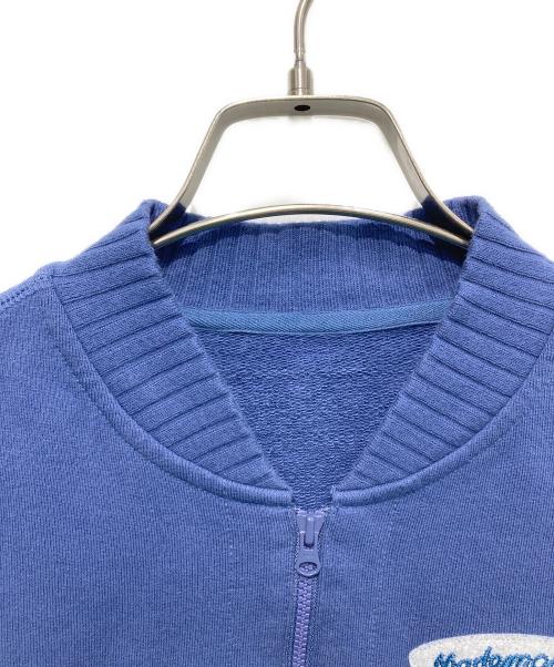 Mademoiselle NON NON（マドモアゼルノンノン）Mademoiselle NON NON (マドモアゼルノンノン) ジップブルゾン ブルー サイズ:Mの古着・服飾アイテム