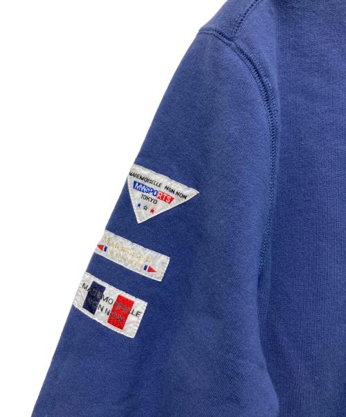 Mademoiselle NON NON（マドモアゼルノンノン）Mademoiselle NON NON (マドモアゼルノンノン) ジップブルゾン ブルー サイズ:Mの古着・服飾アイテム