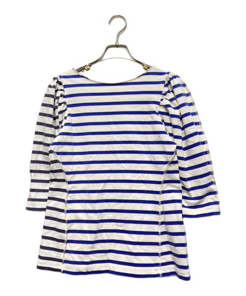 CURRENTAGE（カレンテージ）CURRENTAGE (カレンテージ) ボーダーカーディガン ホワイト サイズ:FREEの古着・服飾アイテム