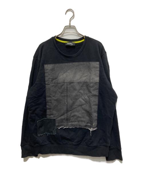 DIESEL（ディーゼル）DIESEL (ディーゼル) スウェット ブラック サイズ:XLの古着・服飾アイテム