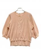 ANAYIアナイ）の古着「レーヨンラメカーディガン」｜ピンク