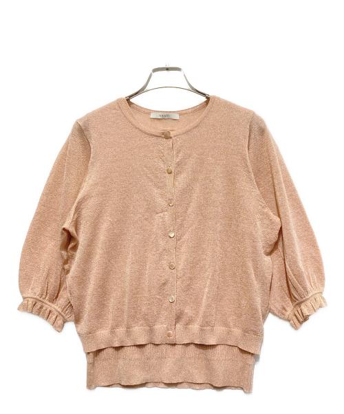 ANAYI（アナイ）ANAYI (アナイ) レーヨンラメカーディガン ピンク サイズ:38の古着・服飾アイテム
