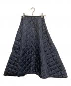 MADISON BLUEマディソンブルー）の古着「MOLLET FLARE SK QUILTING/ミモレ フレア スカート キルティング」｜ブラック