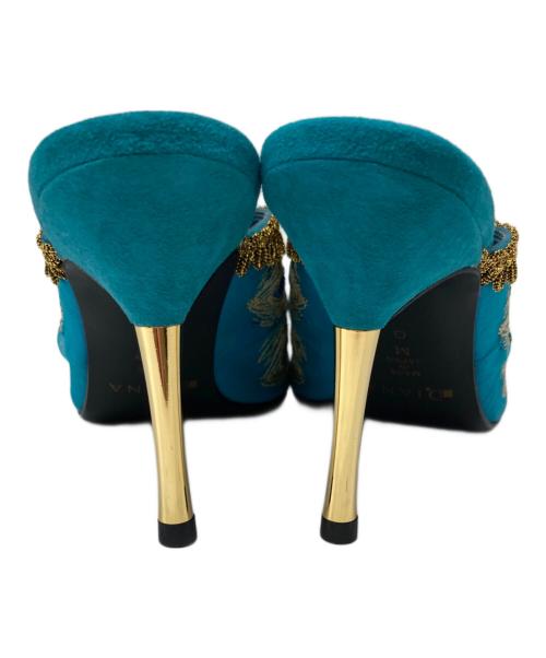 DAIANA（ダイアナ）DAIANA (ダイアナ) Disney (ディズニー) Aladdin Jasmine Mules グリーン サイズ:M(23-23.5cm)の古着・服飾アイテム